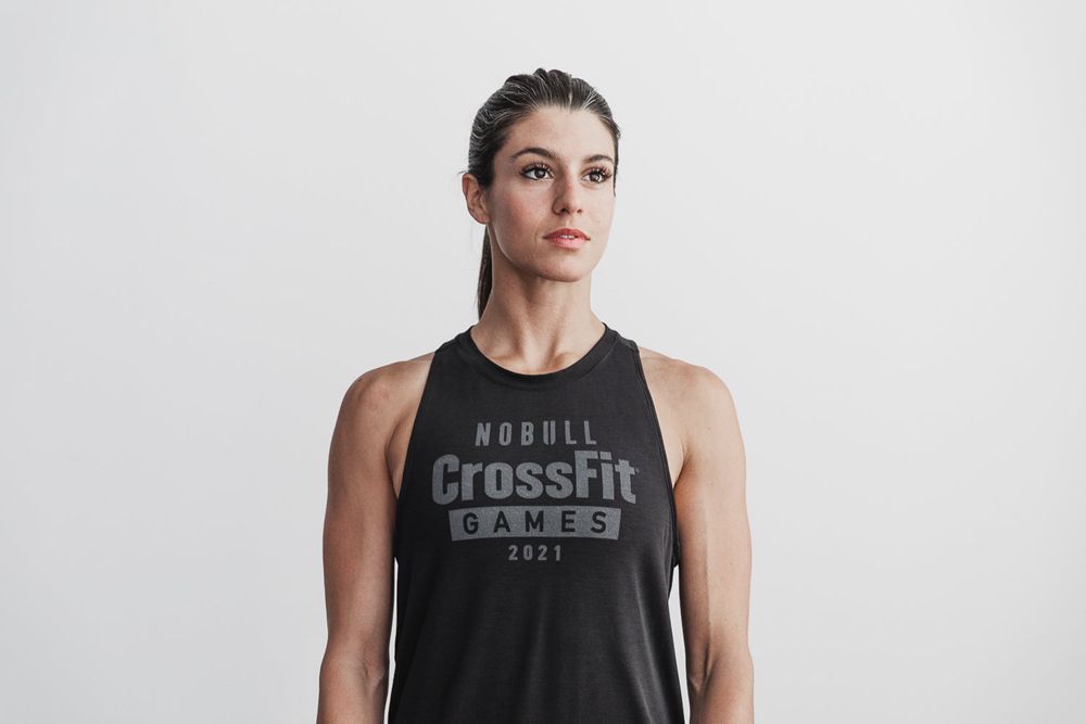 Débardeurs NOBULL Femme Noir - NOBULL Crossfit Games® 2021 High-Neck,France (5026-RXMDH)